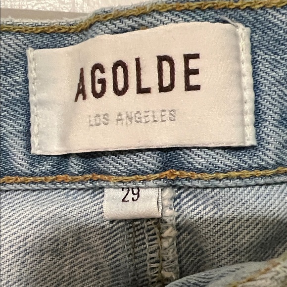 Agolde Sky Blue Denim Skirt - Picture 3 of 10